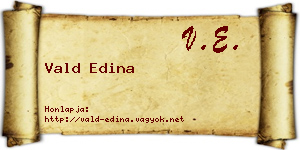 Vald Edina névjegykártya